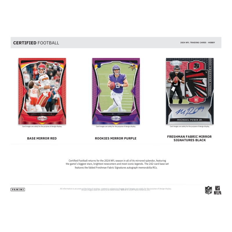 2024 Panini Certified Football Hobby 16 Box Case